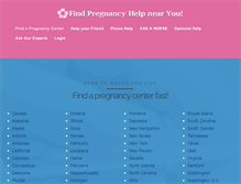 Tablet Screenshot of findpregnancyhelp.com